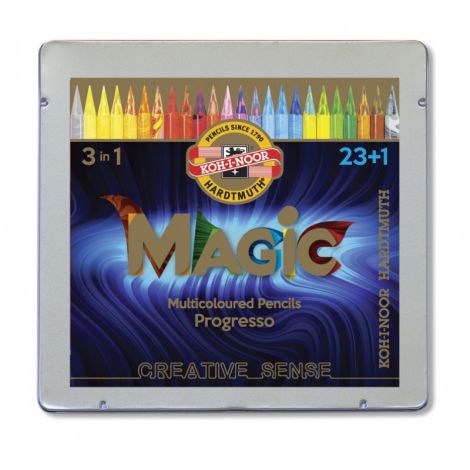Kredki ołówkowe Koh-i-Noor Magic 3in1, 24 kolory